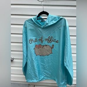 Pusheen “Out of Office” Blue Waterproof Rain Jacket